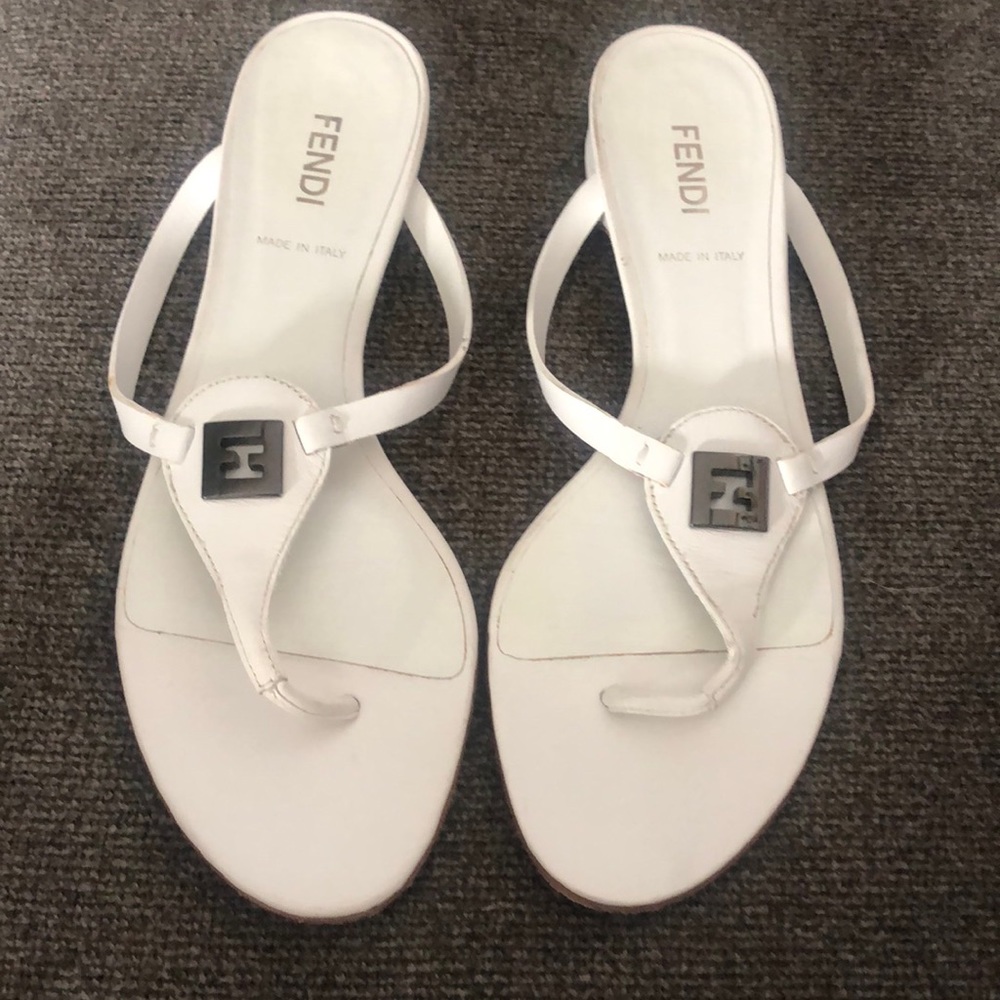 Fendi slide in thong shoe
